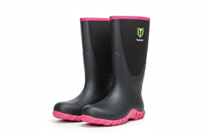 Tidewe Neoprene Waterproof Outdoor Boots | Black & Pink All-Terrain