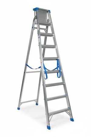 Professional Aluminum Double-Sided 8 Step Ladder
