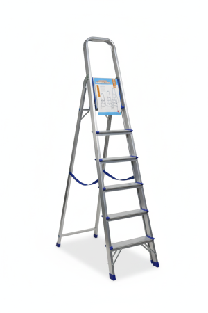 Household Aluminum Step Ladder (6 Steps)