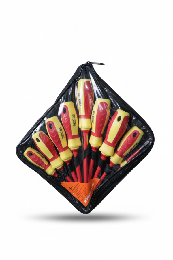 RUKE Professional 9-Piece Insulated Electrician Screwdriver Set