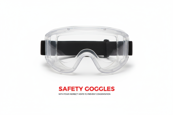 EQUIP TRADE Clear Safety Goggles with Anti-Fog Vents