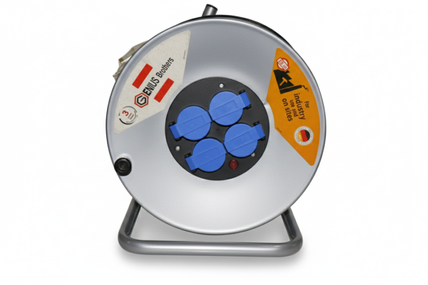 ENIUS Brothers Industrial Extension Cable Reel with 4 Sockets